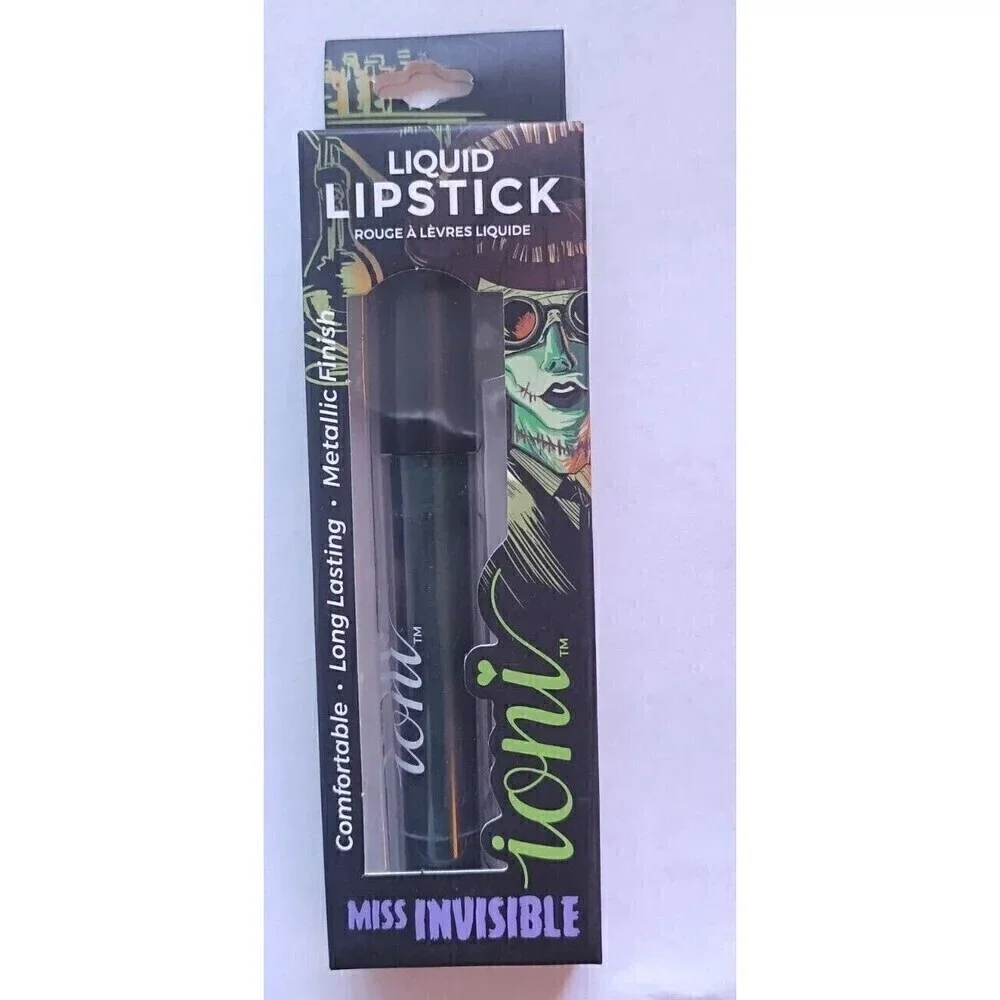 Ioni Liquid Lipstick Classic Horror Queens Miss Invisible Metallic Green & Black